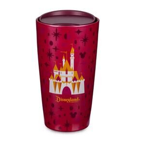Disney Disneyland Starbucks Castle Red Ceramic Tumbler New